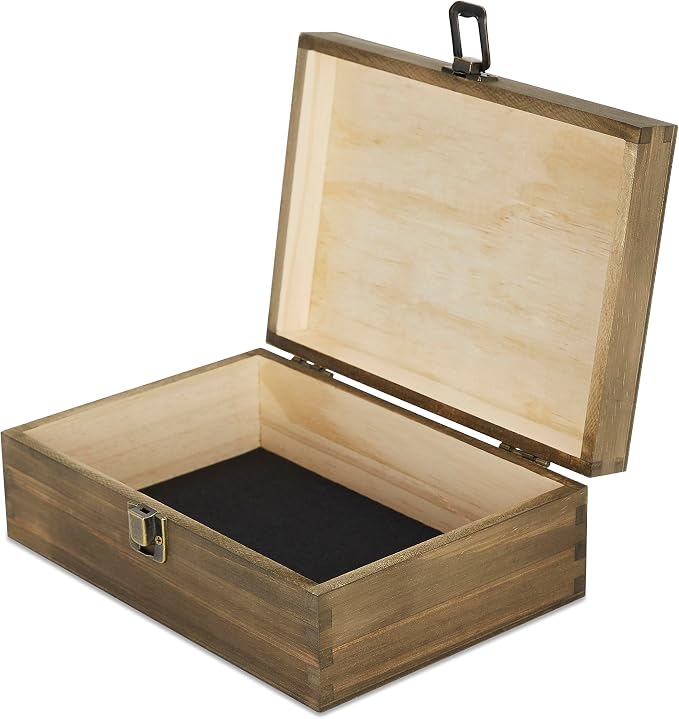 makerflo Medium Dark Walnut Wood Memory Box - Image 3