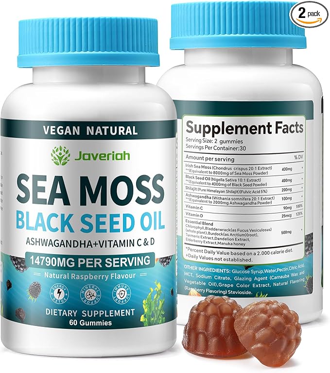 Vegan Ashwagandha Sea Moss Gummies by Yourhealthylivingspecialist