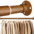 Closet Rods for Hanging Clothes, 17-28 Inch Heavy Duty and Stepless Adjustable by CTSZOOM