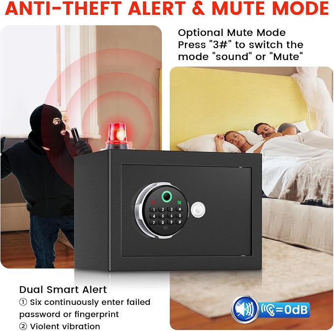 0.5 Cuft Biometric Safe Box - Image 4