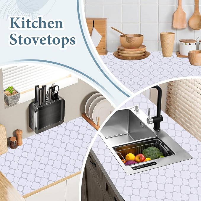 Shelf Liners for Kitchen Cabinets 17in x 30FT Non Adhesive Drawer Liner Silver - Image 5