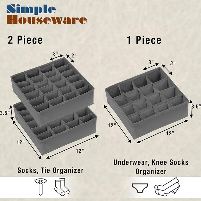 Simple Houseware Sock Drawer Organizer - Image 2