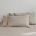 MooMee Bedding Pillowcases Pack of 4 100% Washed Cotton Linen Like Textured by MOOMEE