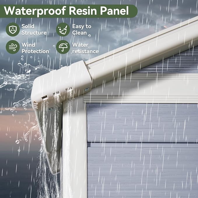 Aoxun 6X8 FT Resin Outdoor Storage Shed - Image 6