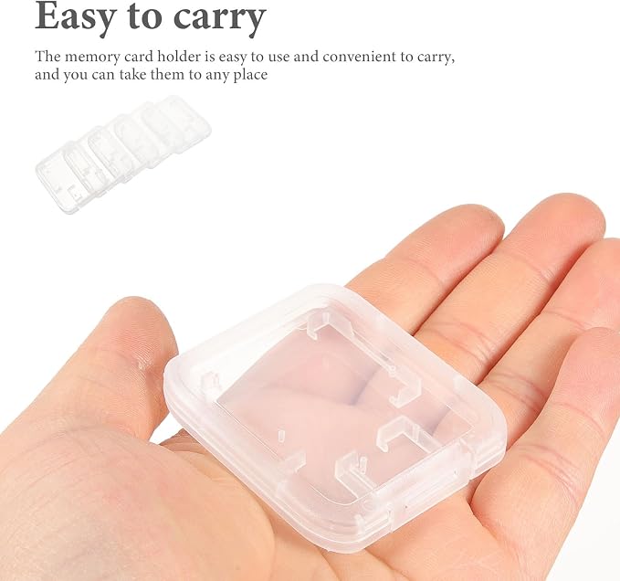 GALPADA 24pcs 24pcs Transparent Memory Card Storage Organizer Case - Image 6