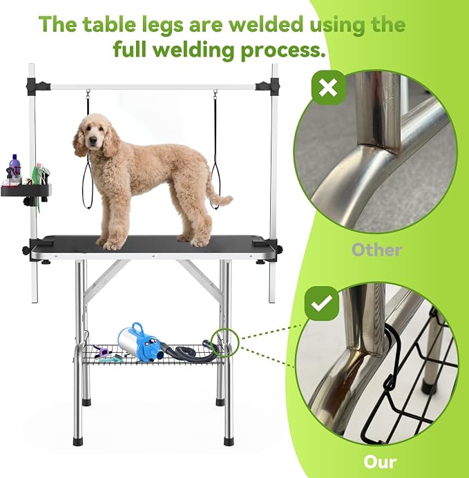46" Large Dog Grooming Table, Non-Slip Tabletop - Image 4