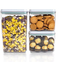 Pop Top Food Storage Containers, 3-Piece Pantry Containers by Tourdeus