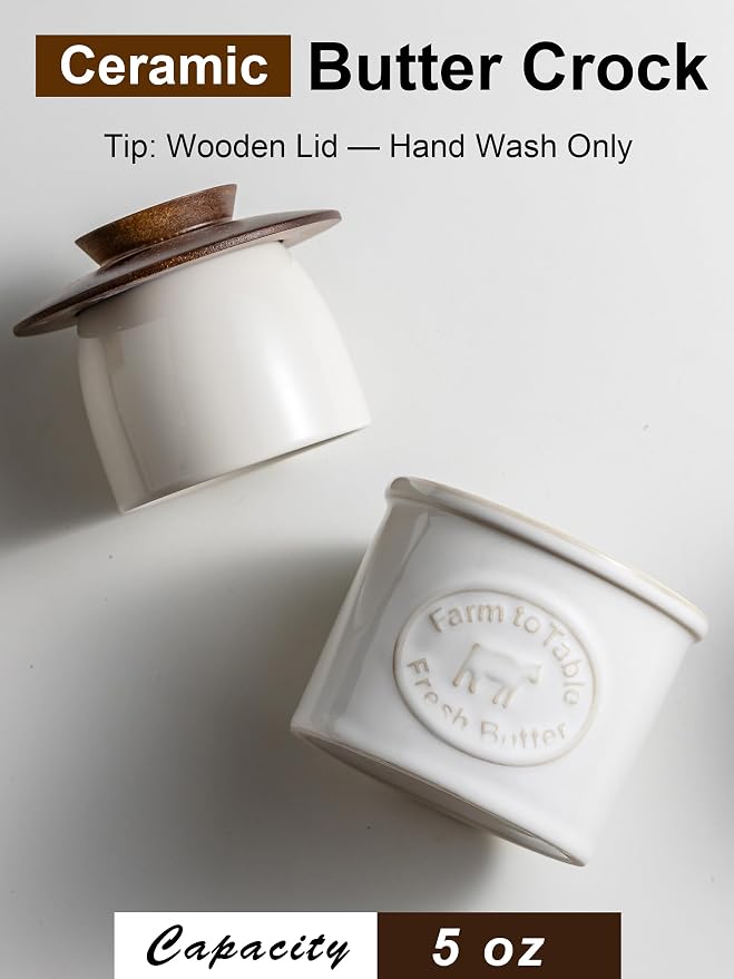 Ceramic Butter Dish With Lid, Butter Crock - Image 7