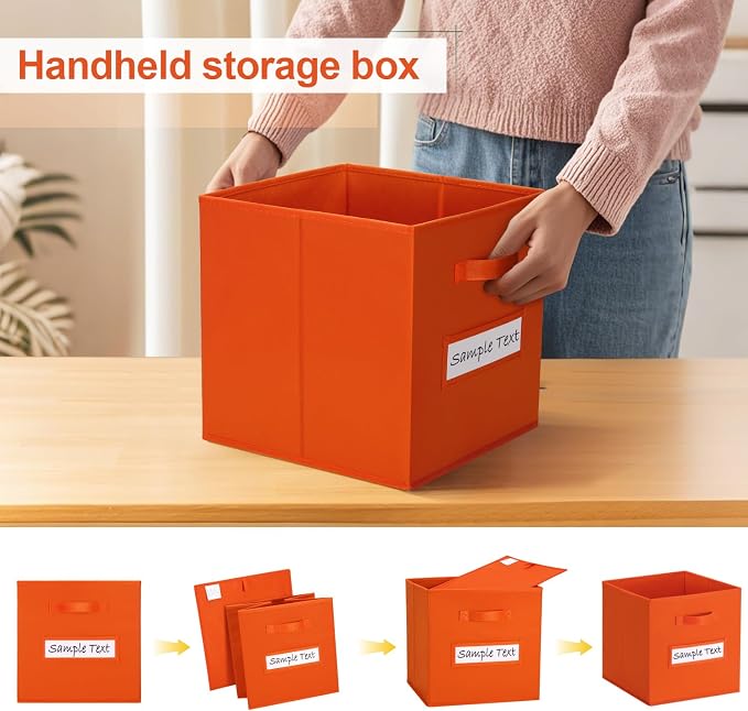 artsdi 11x11 storage cube bins Foldable Fabric storage cubes - Image 4