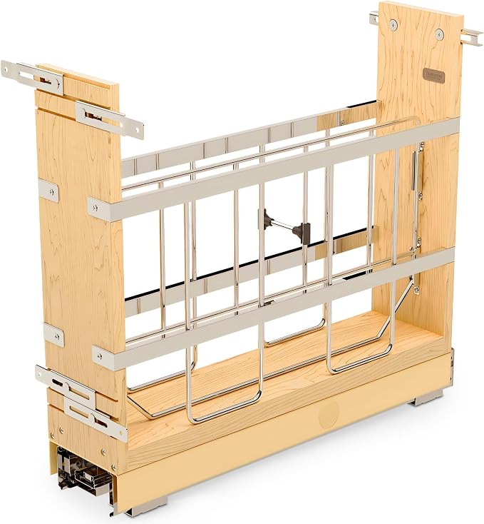 Rev-A-Shelf 5" Pullout Wooden Bakeware Organizer Shelf by Rev-A-Shelf