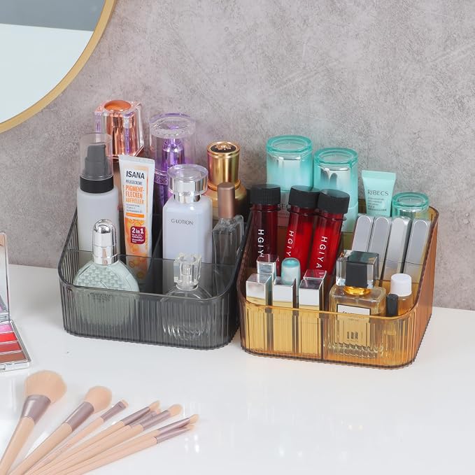 Amber Makeup Organizer, Makeup Brush Holder 8 Cups - Image 8