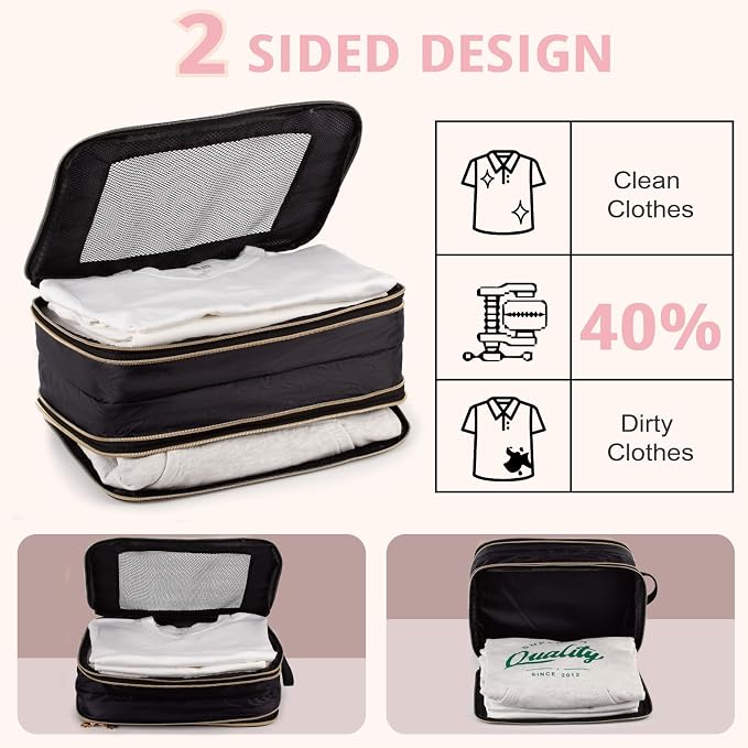 Expandable Double-Sided Compression Packing Cube，3 Set Lightweight Double Deck - Image 3