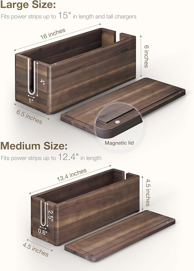 Acacia Large Cable Management Box - Image 3