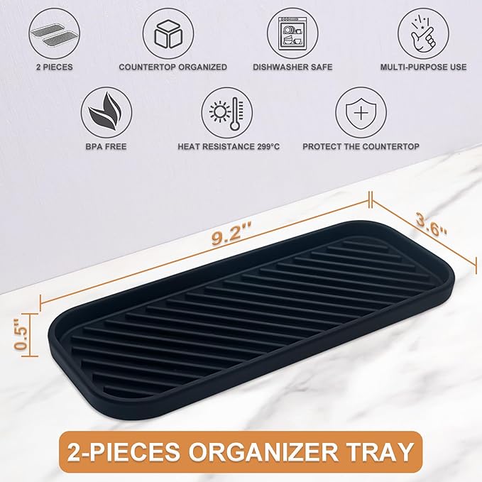 Silicone Organizer Tray, Soap and Sponge Holder - Image 2