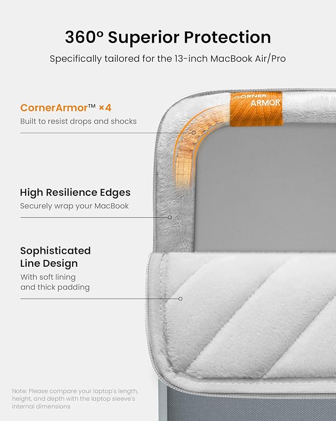 tomtoc 360° Protective Laptop Sleeve - Image 5