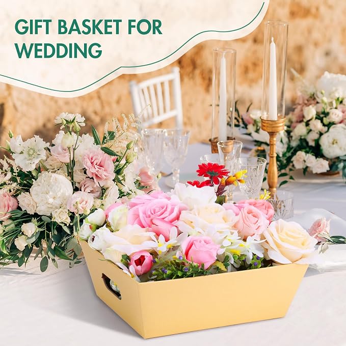 AFOROEOA 20PACK Baskets for Gifts Empty, 10x12”Thick Kraft Gift Basket - Image 8