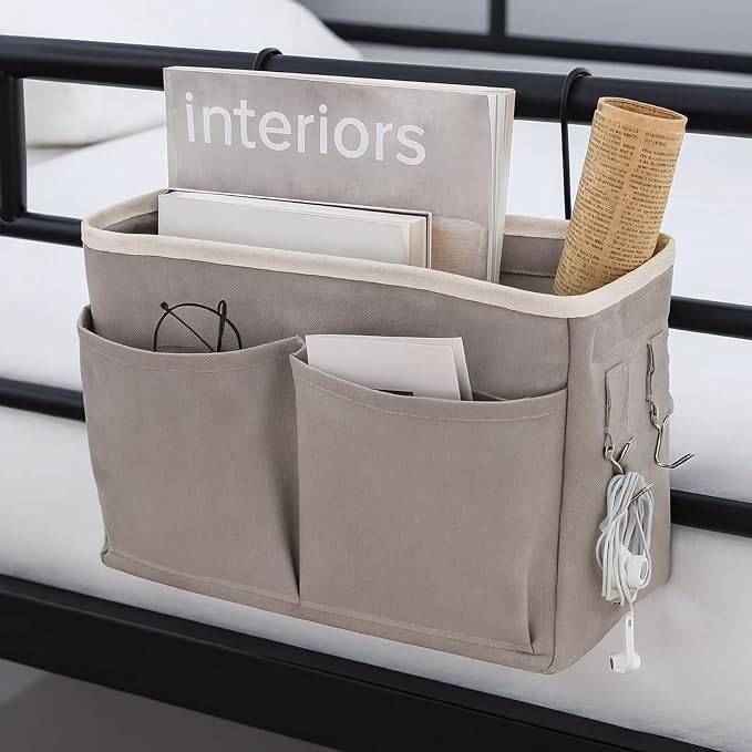 Varku 2 Pcs Bedside Hanging Storage Organizer, Wall Mount Door Caddy Bag - Image 2