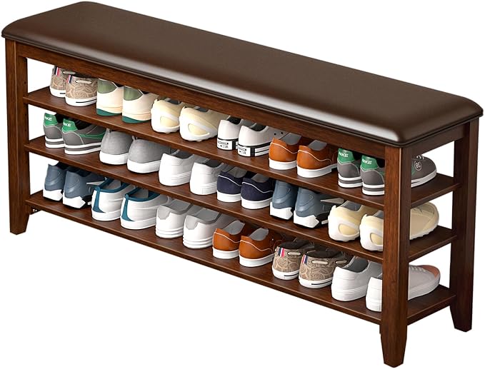Shoe Bench Storage Rubberwood by Taitiy