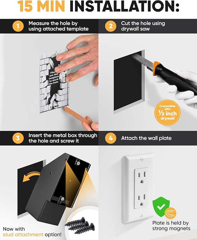 Elder Welder® Electrical Outlet Hidden Wall Safe | 100% Real Wall Plate - Image 2