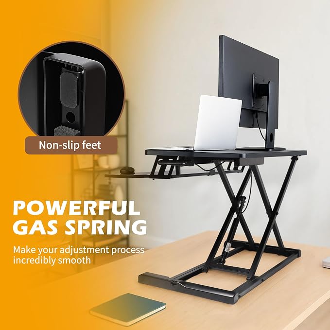 32 inch Standing Desk Converter, Height Adjustable Sit Stand Riser - Image 4