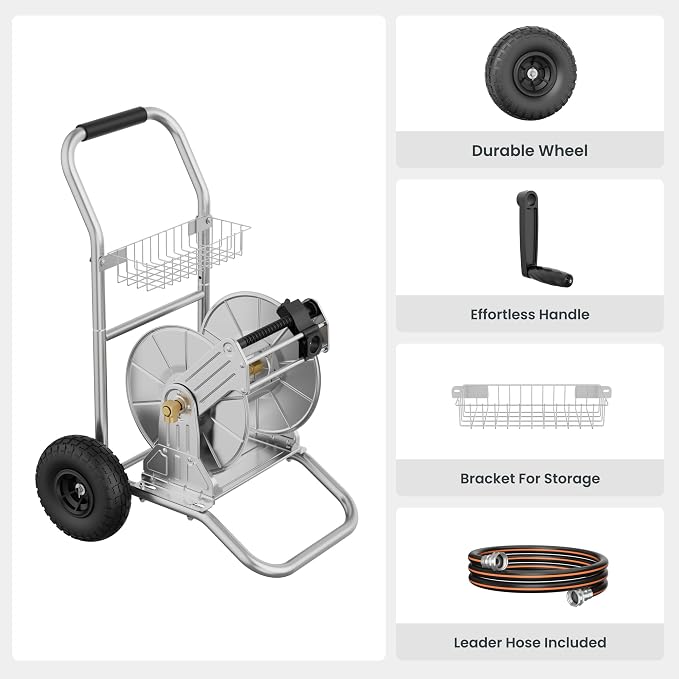 Giraffe Tools Garden Hose Reel Cart - Image 2
