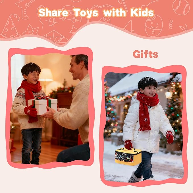 4 PCS Toy Storage Bags, Transparent PVC Toy Organizer Bag - Image 5