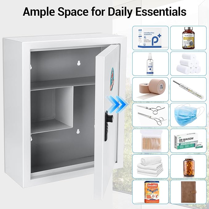Wall Mounted Metal Medicine Cabinet - Image 7