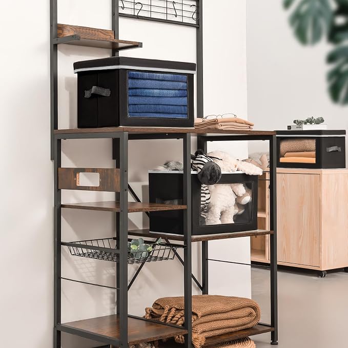 Storage Boxes with Lids, Collapsible Storage Bins with Handles, Closet Storage - Image 5
