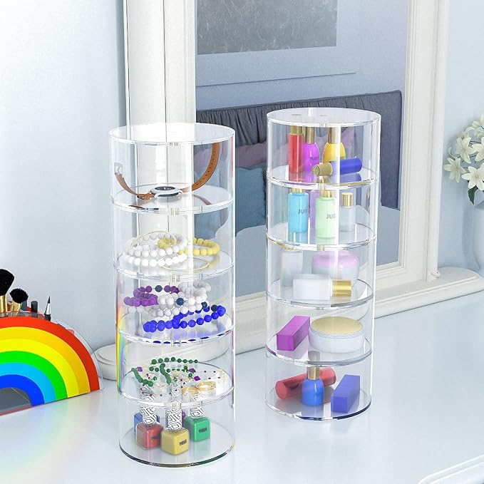NIUBEE Belt Organizer, Acrylic 4 Layers Belt Case Storage Holder and Display - Image 6