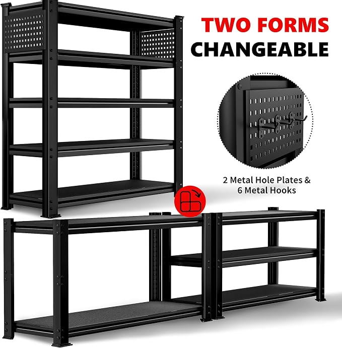 SILVEL 48.2"W Garage Shelving, 5000LBS Heavy Duty Metal Shelving, 2025 Solid - Image 5