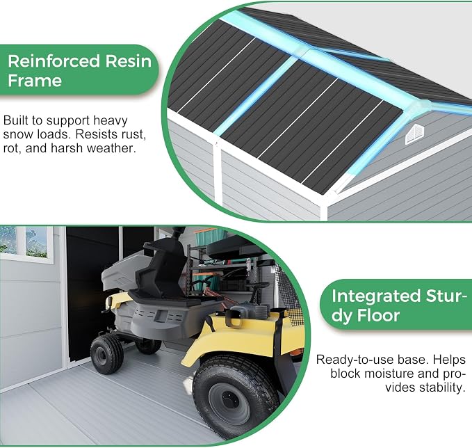 6x8 FT Plastic Storage Sheds Outdoor - Image 2