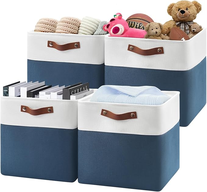 13 Inch Cube Storage Bins, Foldable Storage Basket by Patvingot