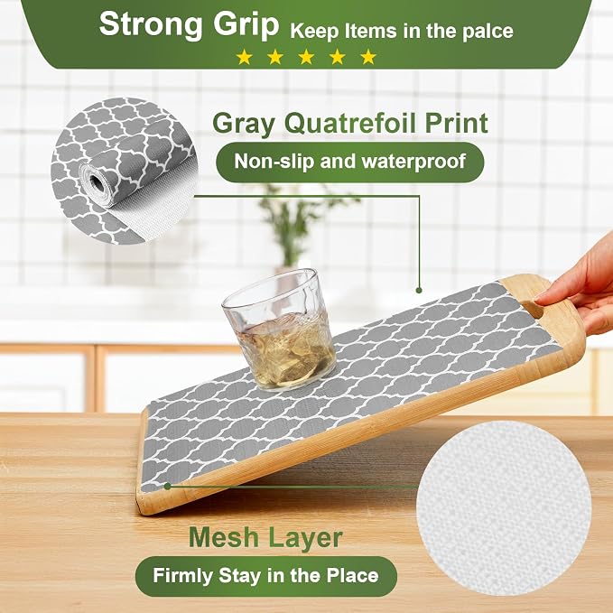 Moriah Shelf Liner for Kitchen Cabinet Non-Adhesive, Thickened Drawer Liner No - Image 2