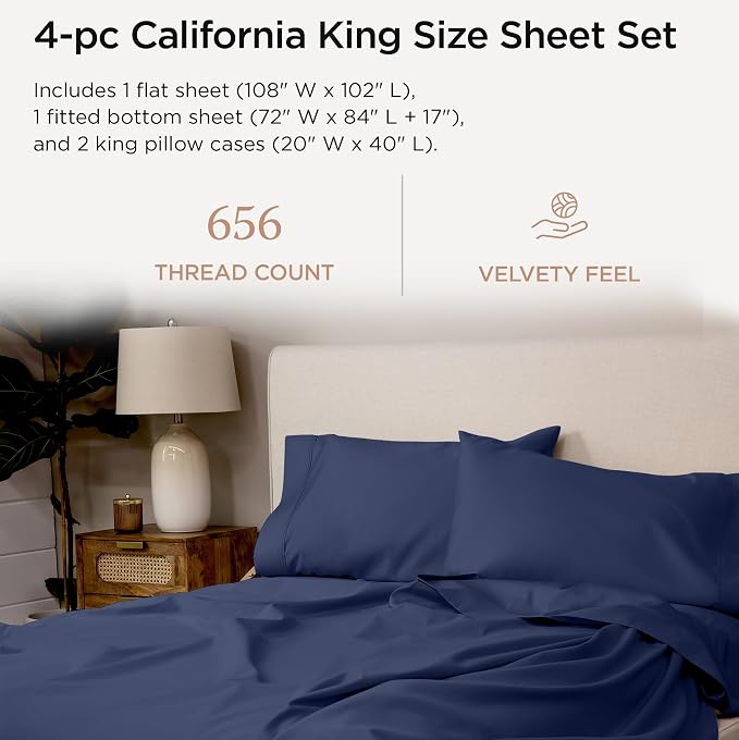 Threadmill California King Sheet Sets |Certified American Supima Cotton Sheets - Image 2
