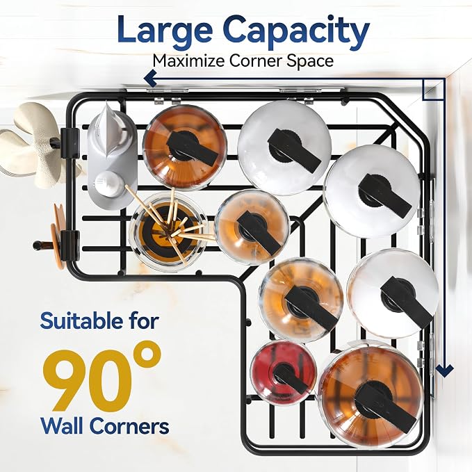 YASONIC Corner Shower Caddy, No Drilling Shower Shelf - Image 6