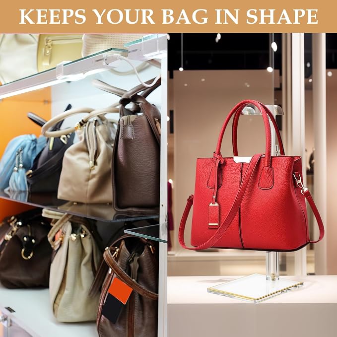 2Pcs Purse Display Stands, Height Adjustable10"-16"+14"-24", Acrylic Handbag - Image 5