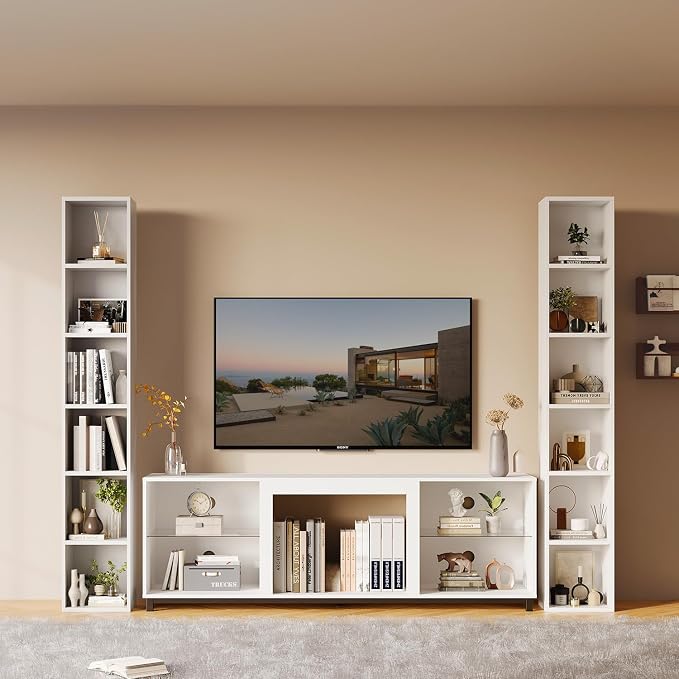 oneinmil Small Narrow Bookshelf, 3-Tier Cube Display Rack, Modern Corner - Image 5
