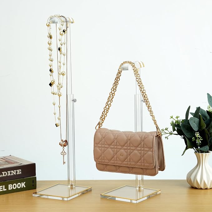 Adjustable Purse Display Stands, Acrylic Purse Holder Stand, 8.5mm Thick Base - Image 8