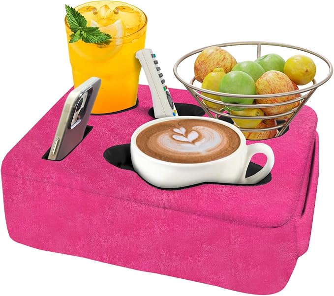 Couch Bed Cup Holder Pillow, Nisdoing 5 Hole Couch Drink Holder! Keep Drinks by NISDOING