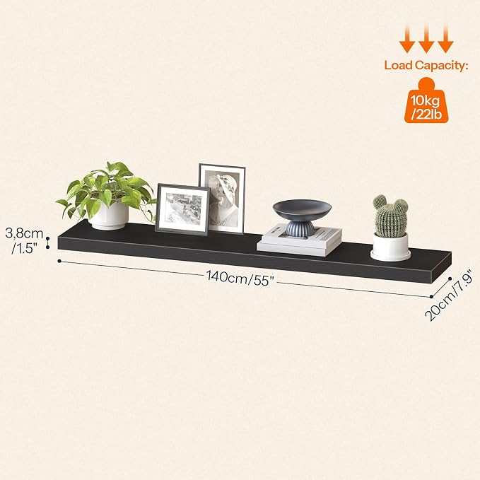 HOOBRO Floating Shelves for Wall, Wall Mounted Shelf Set of 2, for Wall in - Image 3