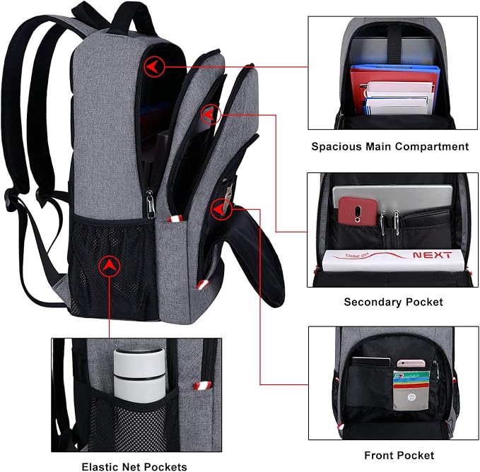 Della Gao Travel Laptop Backpack, Anti Theft Backpack - Image 3