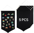 5 PCS Canvas Banners Wall Hanging Brooch Jewelry Storage Case Stand Enamel Pin by OKBA