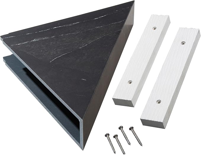 Palisade Vinyl Waterproof Corner Shower Shelf in Black Ice by PalisadeWallTilesandPlanks