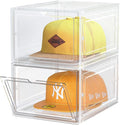 Hat Organizer Box, Stackable Clear Baseball Caps Holder Box Containers by Tidyyourlife