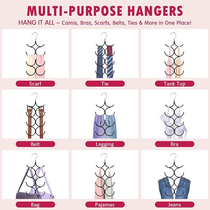 DOIOWN Tank Top Hanger, 2 Pack Space Saving Hangers Bra Camisole Hanger - Image 4