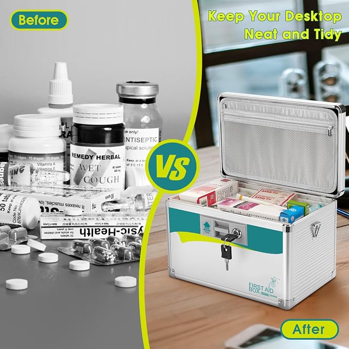 Glosen Medicine Lock Box, locking medicine box, Security Lock Boxes【Large - Image 5