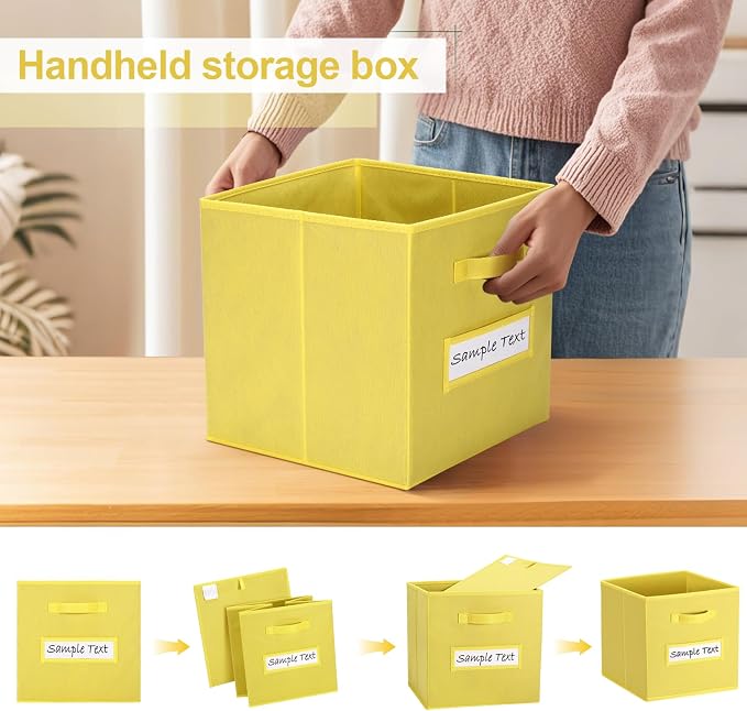 artsdi 11x11 storage cube bins Foldable Fabric storage cubes - Image 4