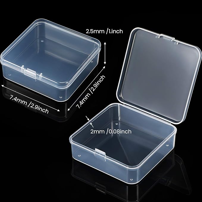 48 Packs Clear Small Plastic Containers Transparent Storage Box - Image 2