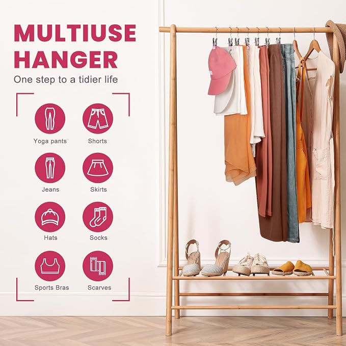 30 Pack Pants Hangers with Clip, Legging Organizer - Image 5