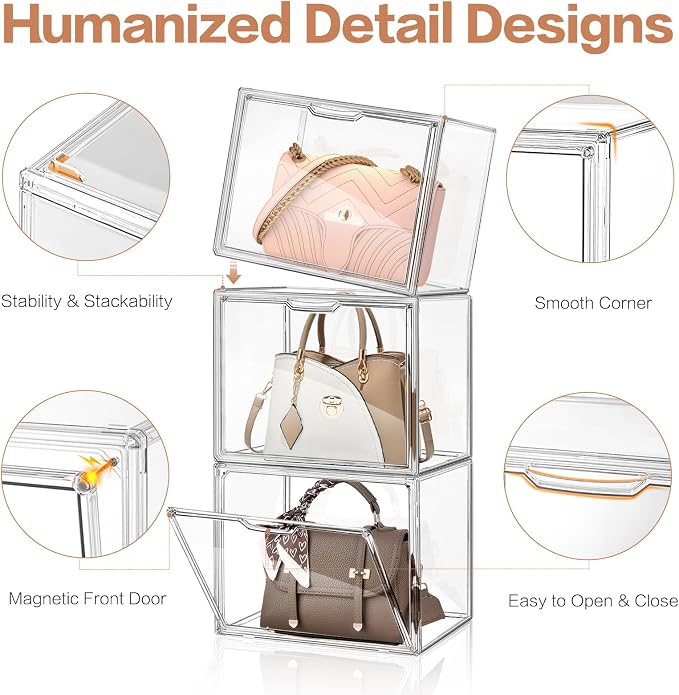 5 Packs Clear Handbag Storage Organizer - Image 3